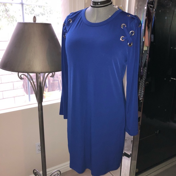 michael kors royal blue dress